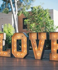 Alquiler letras luminosas madera gigantes bodas eventos bcnletters louis  vuitton - BCN LETTERS